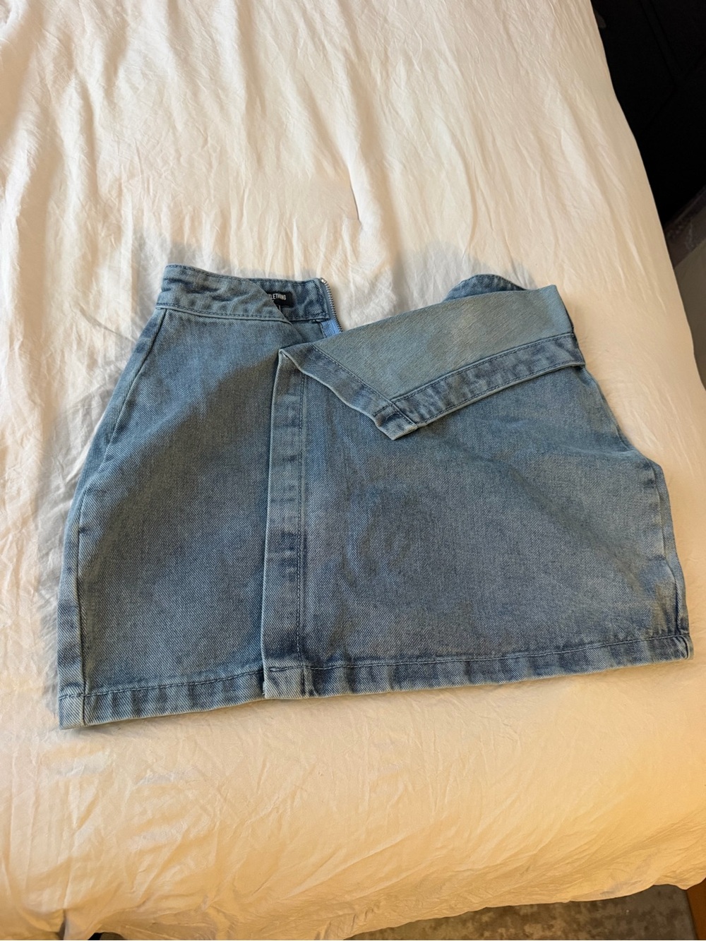 PrettyLittleThing Light Blue Denim Mini Skirt